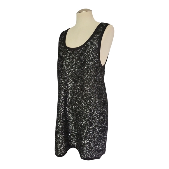 The Kooples Dresses & Skirts - The Kooples NWT Black and Silver Sequin Knit Short Tank Dress EU 3